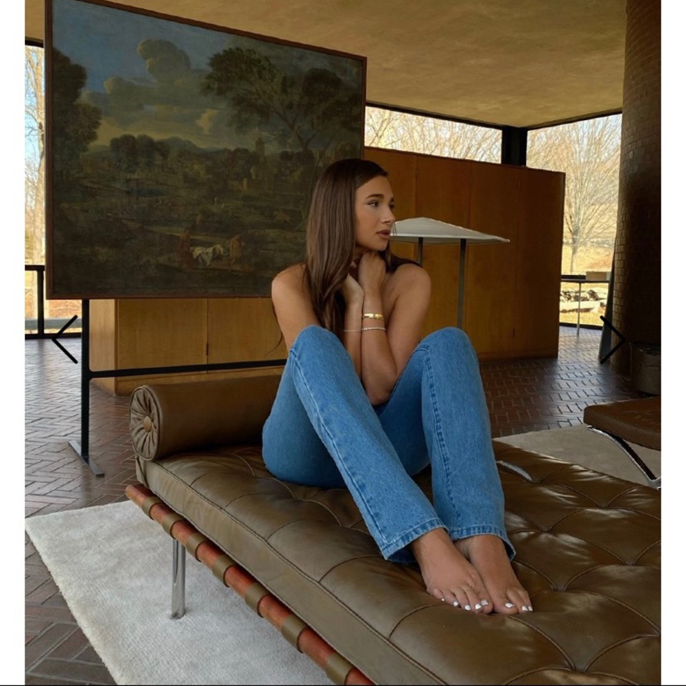 NEW/TAGS-WEWOREWHAT - Danielle Bernstein Icon Jean in Blue